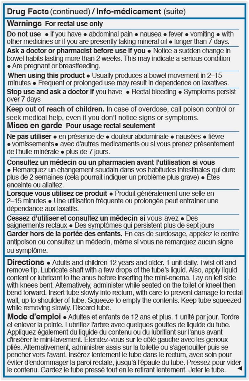 Enemeez 多庫酯鈉迷你灌腸劑 283 毫克，5 支，加拿大 DIN 02526492