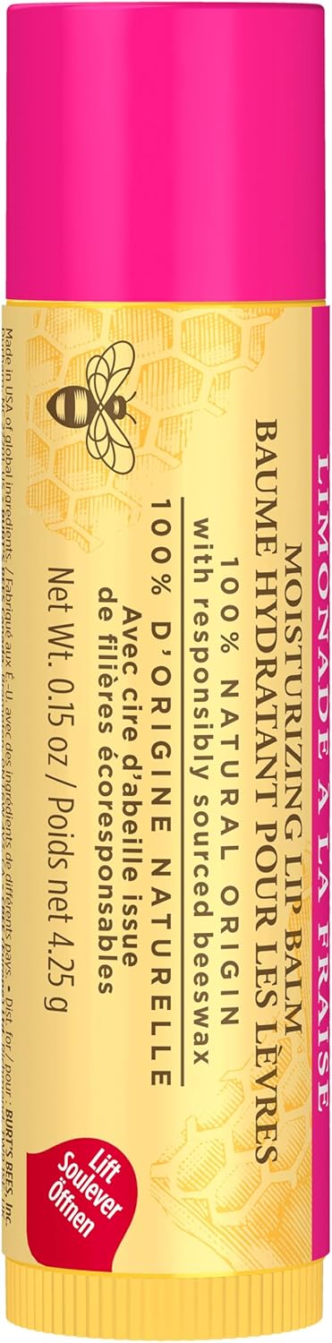 Burt’s Bees® 100% 天然保湿润唇膏，草莓柠檬水润唇膏