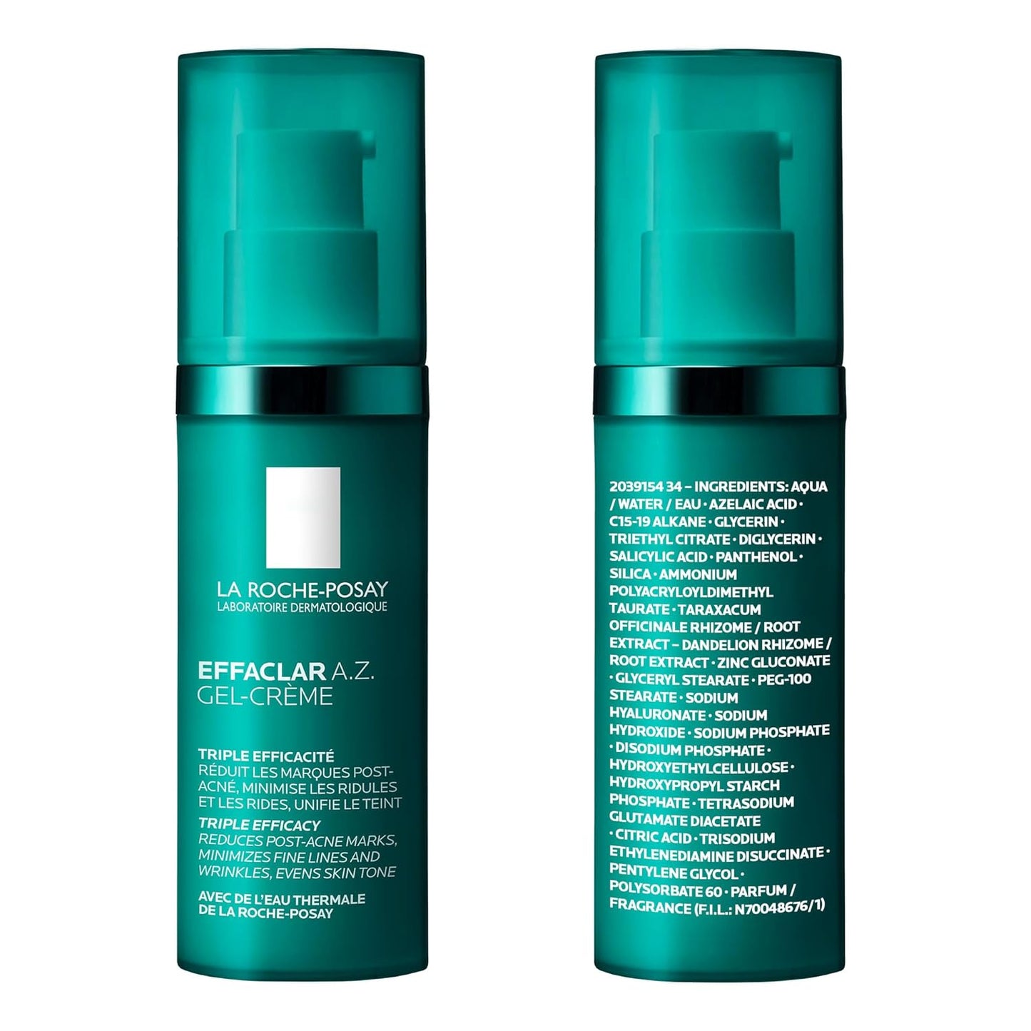 La Roche-Posay Effaclar A.Z. Gel-Cream, Lightweight Daily Moisturizer That Hydrates and Reduces Appearance of Post-Acne Marks and Signs of Aging With Azelaic, Salicylic and Hyaluronic Acids, 40ml