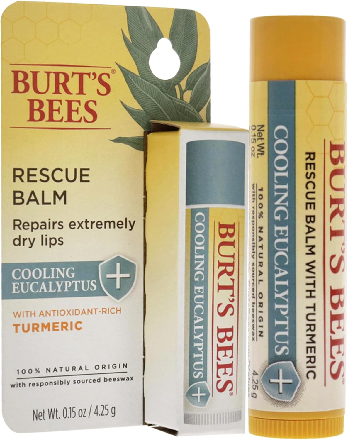 Cooling Eucalyptus Rescue Balm by Burts Bees for Unisex - 0.15 oz Lip Balm