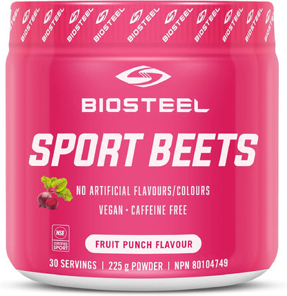 BioSteel Sports Beets 锻炼前粉，非转基因配方，水果混合口味，30 份