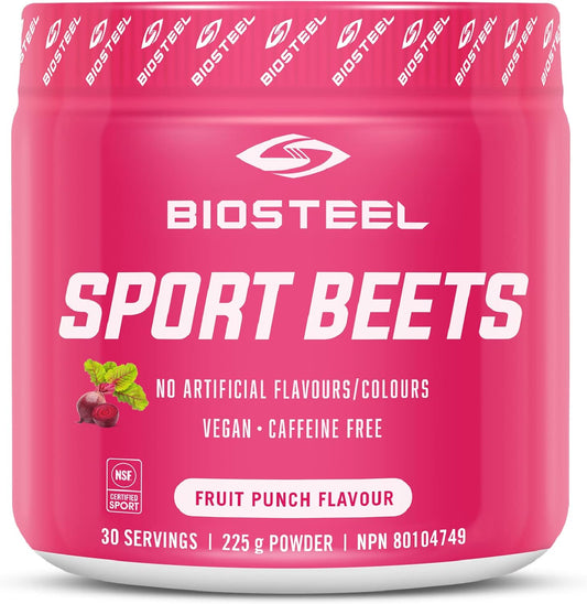 BioSteel Sports Beets 锻炼前粉，非转基因配方，水果混合口味，30 份
