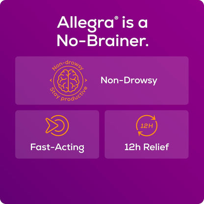 Allegra 12 小时抗过敏药，不引起嗜睡，快速缓解多种过敏症状，适用于打喷嚏、流鼻涕、眼睛发痒/流泪、喉咙或上颚，盐酸非索非那定 60 毫克，36 片