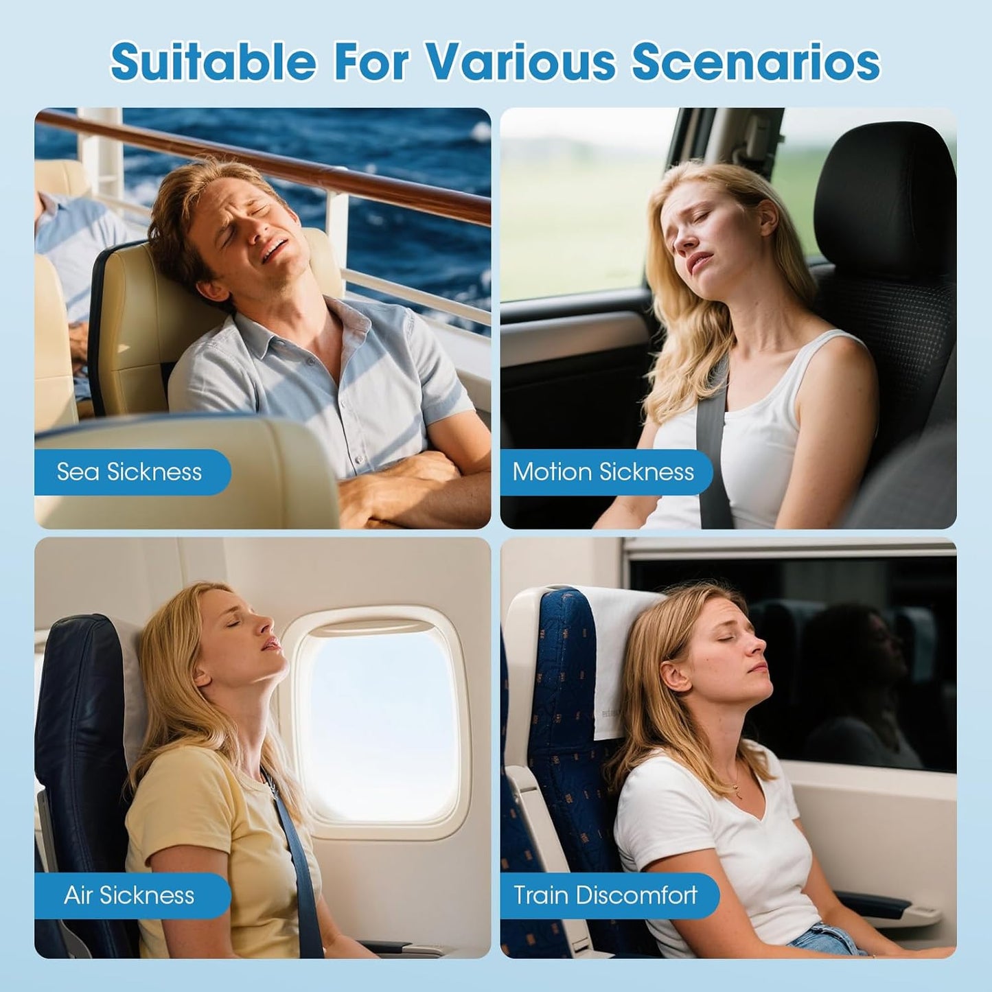 MQXUNMI Sea Sickness Patch for Cruise, 28 Count Motion Sickness Patches- Relieves Dizziness from Seasickness and carsickness, Suit for Travel of Car and Boat Rides, Cruise and Airplane