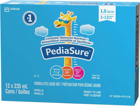 PediaSure, 配方流質飲食，香草味，12 粒裝，2820 毫升