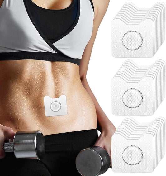 BOXOB 30片装蓖麻油贴片，自粘式护垫，防漏蓖麻油贴片，适用于肚脐关节、肩颈足部，是居家旅行的完美礼物