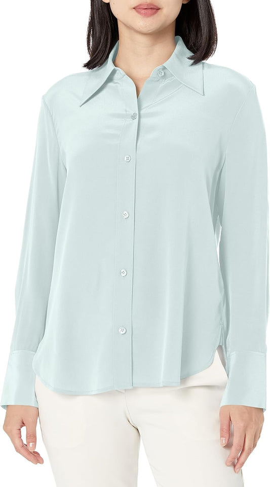 Equipment Womens Leona Top in Wan BlueShirt
