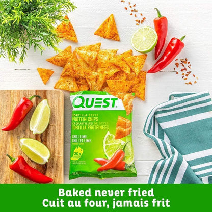 Quest Nutrition Tortilla Style Protein Chips, Chili Lime, 32 Grams (Pack of 1)