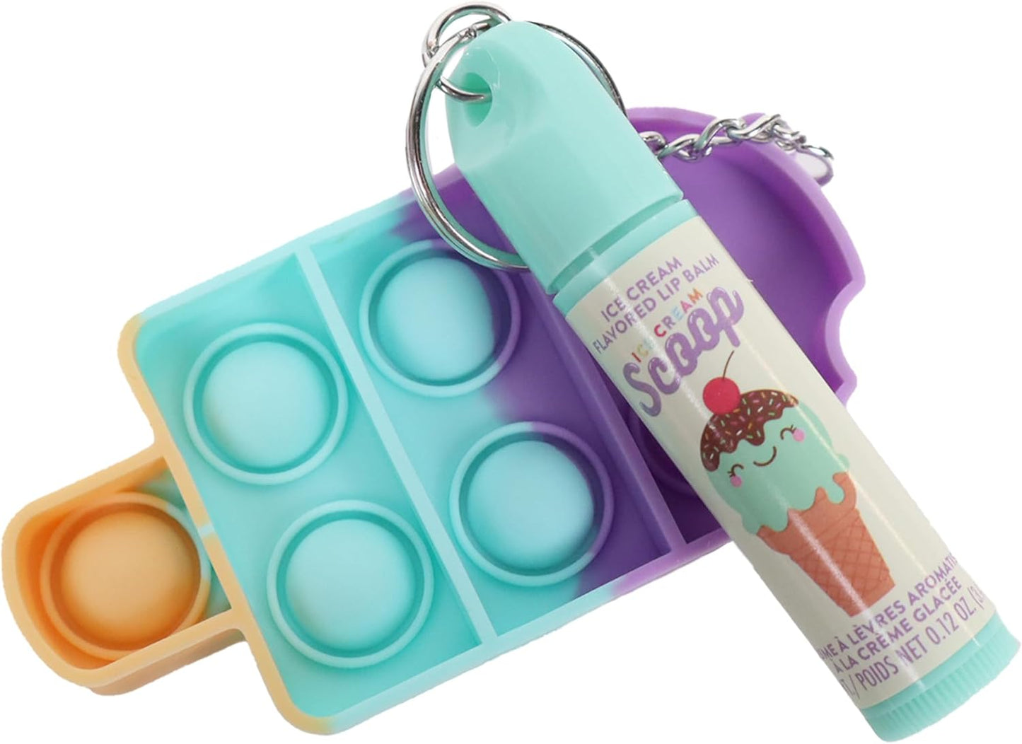 潤唇膏 POP IT 鑰匙圈 - 冰棒