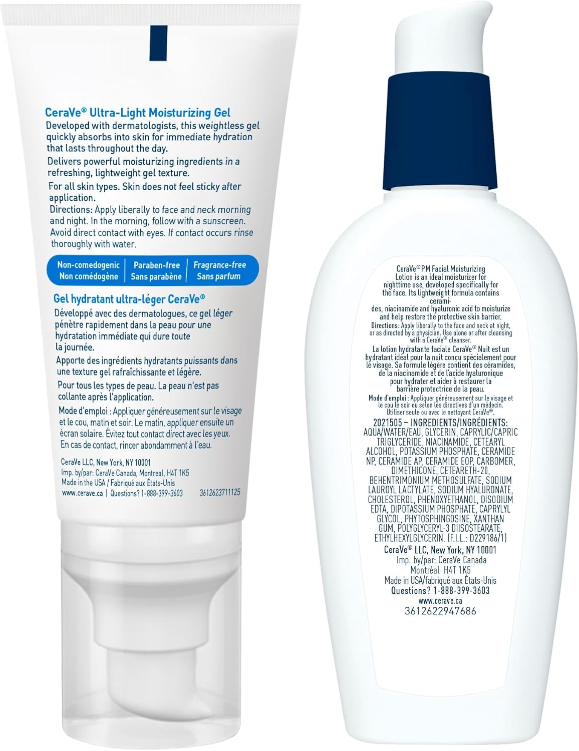 套装：超轻保湿凝胶和晚间保湿乳液