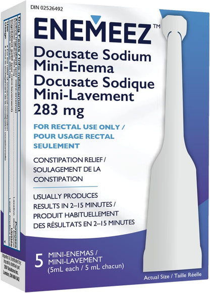 Enemeez 多庫酯鈉迷你灌腸劑 283 毫克，5 支，加拿大 DIN 02526492