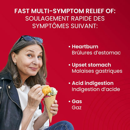 Gelusil® 抗酸咀嚼片 - 100 片，快速緩解胃部不適、胃灼熱、消化不良和脹氣，薄荷味