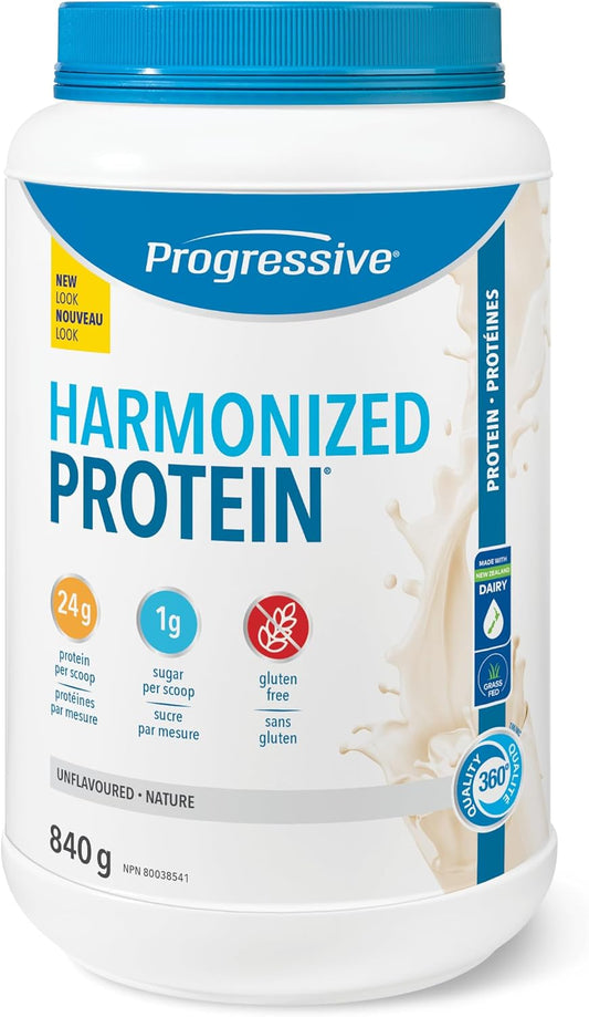 Progressive Harmonized 乳清蛋白粉補充品 - 無味，840 克