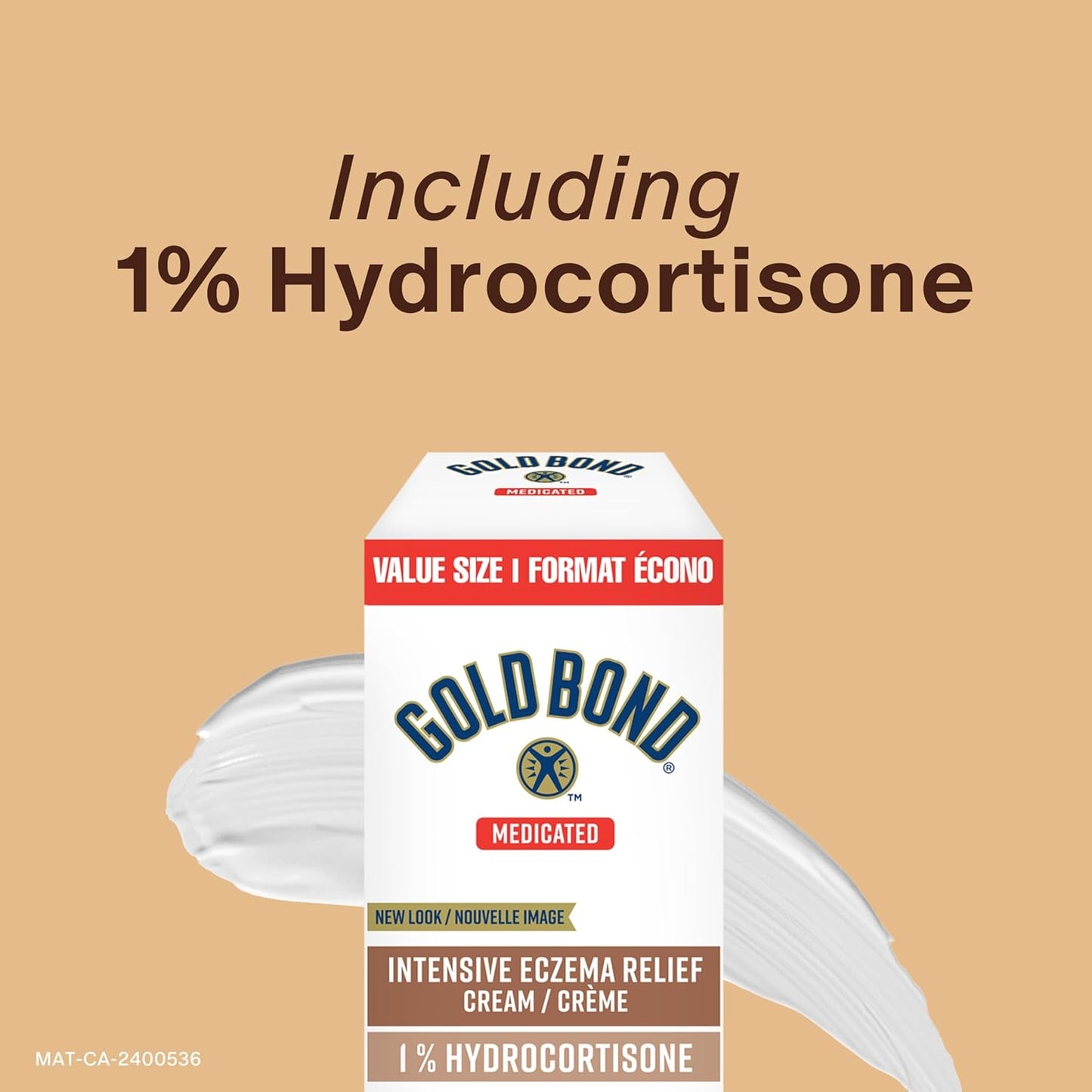 Gold Bond 药用强效湿疹缓解 1% 氢化可的松乳膏，56 克管装，药用湿疹治疗，含 5 种保湿剂，可缓解瘙痒、皮疹、发红、粗糙、刺激和炎症