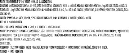 HALLS 樱桃味止咳糖，润喉糖，缓解咽喉痛，薄荷醇，30 粒润喉糖，加拿大制造