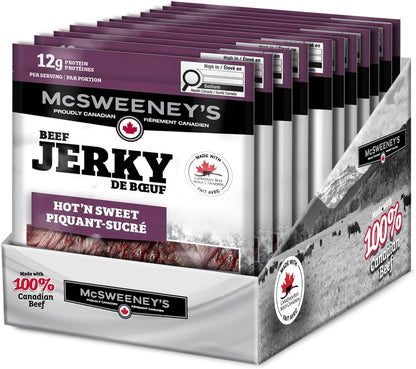 McSweeney's Hot N' Sweet Beef Jerky Bulk Case, 70g (Pack of 12)