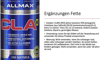 ALLMAX Nutrition - CLA95 - 最高纯度 CLA 产量 - 90 粒