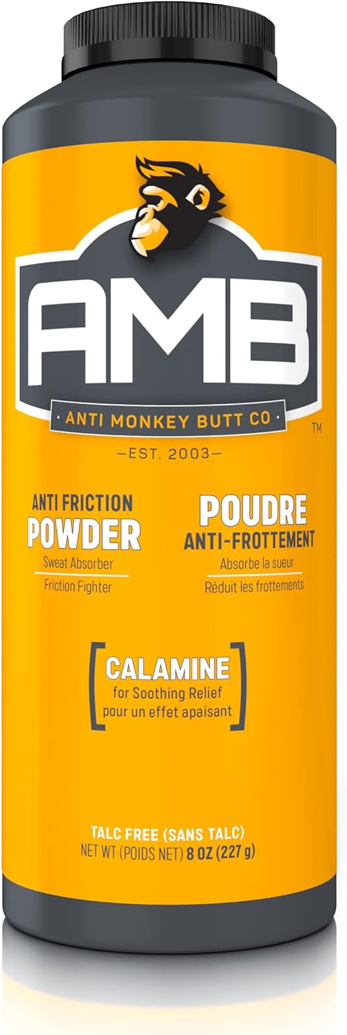 防猴屁股爽身粉，不含滑石粉的炉甘石粉，可去除汗液、异味和摩擦，8 盎司，1 包