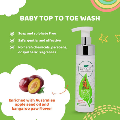 Onea Organic Skin care ONEA Baby Top to Toe Wash Body Wash Kids 6.8 oz