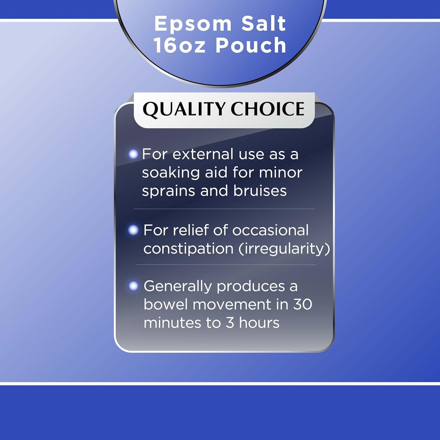 Quality Choice Epsom Salt, 1 Pound