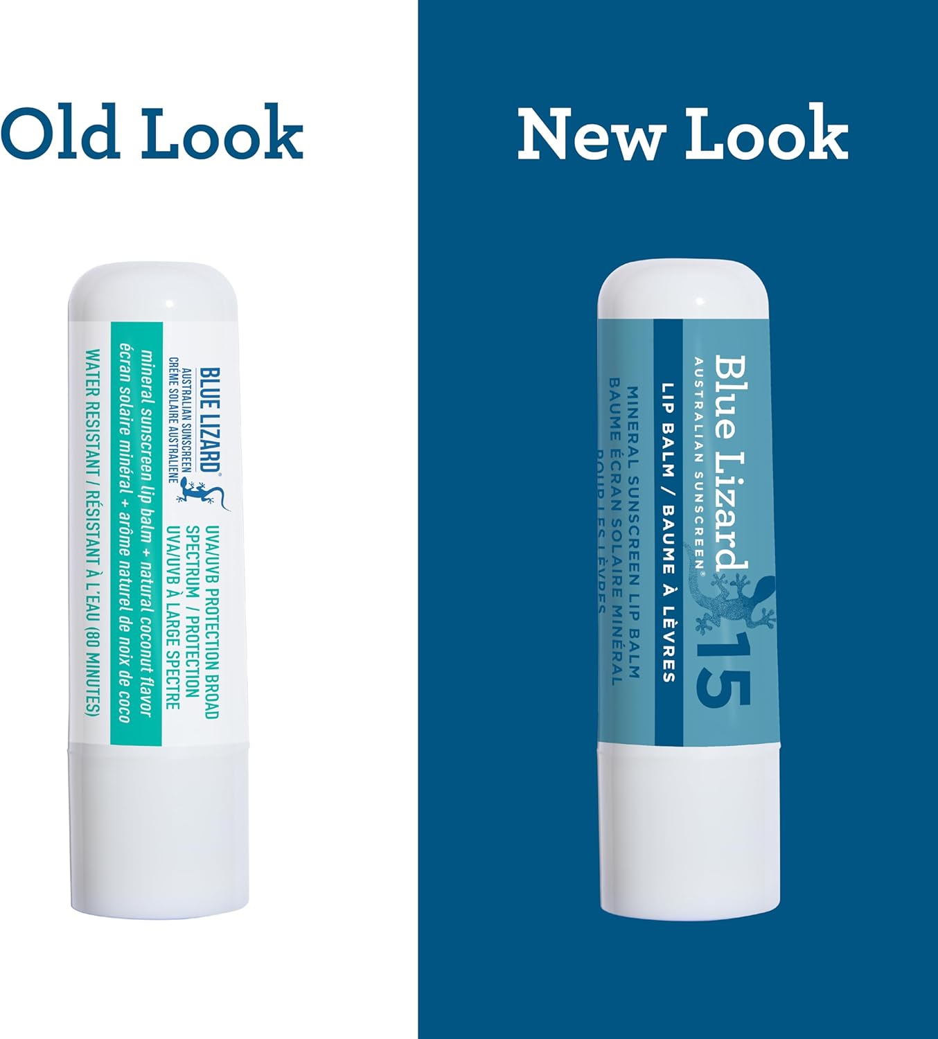 Blue Lizard Mineral SPF 15 Lip Balm 3-Pack, Vegan, Each Tube 0.13 oz