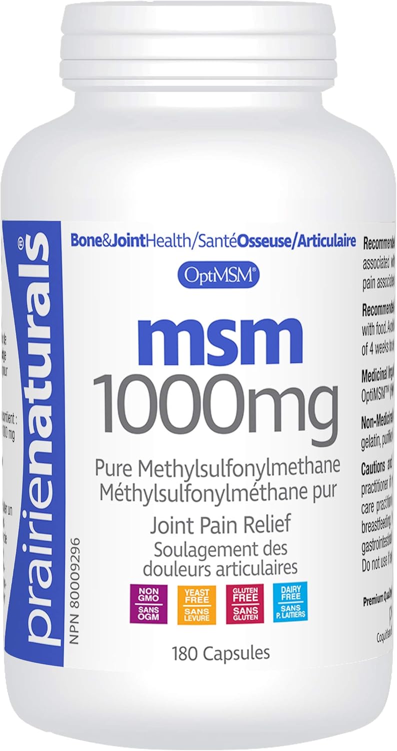Prairie Naturals OptiMSM 1000毫克膠囊 - 180粒