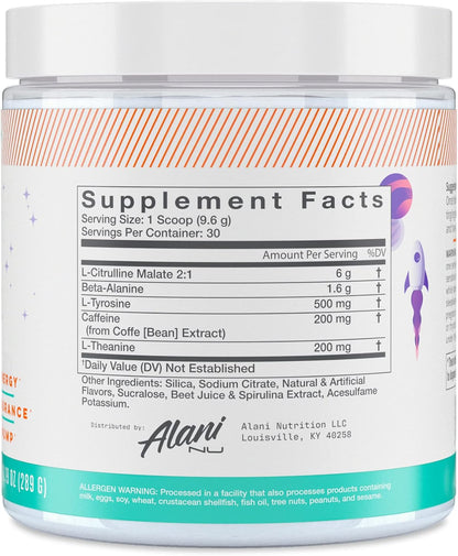 Alani Nu Pre-workout Galaxy Lemonade 30 Servings, 1 Pound