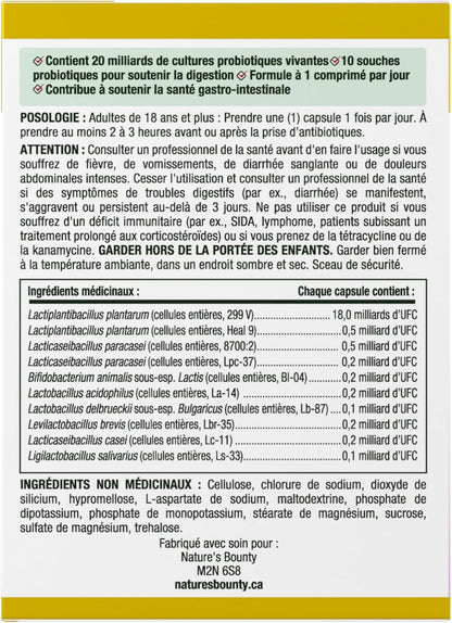 自然之宝益生菌，200亿活性菌，消化支持，胶囊，30克