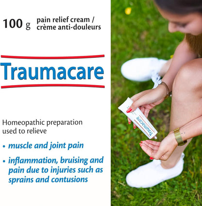 Traumacare 止痛膏 100g 管裝，舒緩肌肉和關節，山金車配方，不油膩，無香型，支持積極的生活方式，快速吸收，適合成人和兒童日常使用