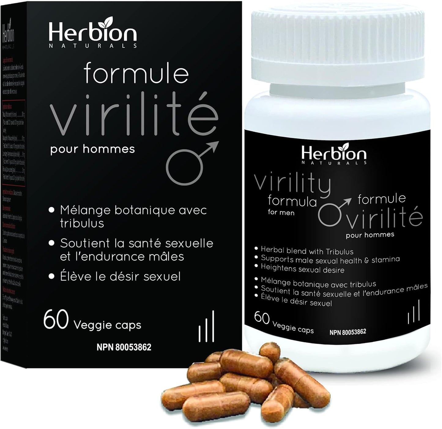 Herbion Naturals 活力配方 - 提升能量、力量、表現和耐力 - 非荷爾蒙、非類固醇 - 60 粒素食膠囊