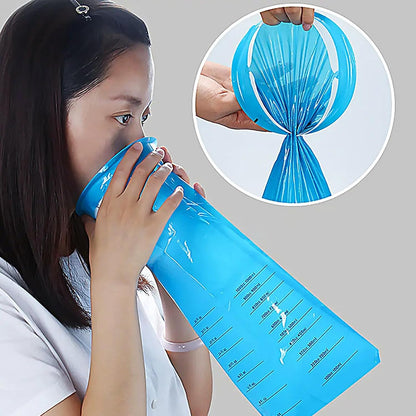 GKYMYZ 24個裝嘔吐袋 成人拋棄式防漏便攜嘔吐袋 拋棄式車上嘔吐袋 嘔吐物嘔吐袋 適用於旅行暈車計程車