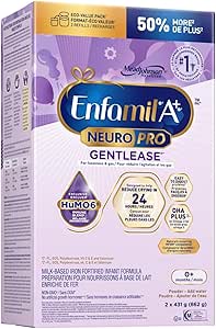 Enfamil A+ NeuroPro Gentlease, Baby Formula, Powder Refill Carton, with Brain Building DHA, 0-12 Months, 2 x 431g (862g)