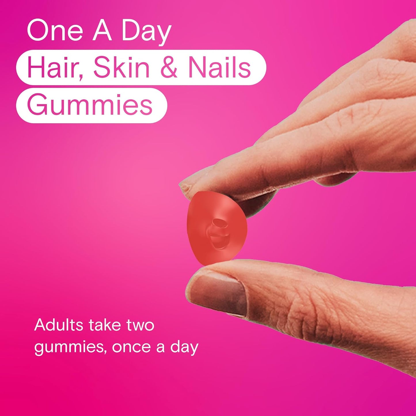 One A Day Multi+ 頭髮、皮膚和指甲複合維生素軟糖 - 每日補充維生素，支持健康的頭髮、皮膚和指甲，含生物素、維生素 A、C、E 和鋅，男女適用，120 粒軟糖