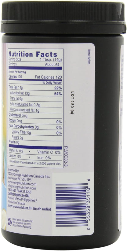 Omega Nutrition, Organic Virgin Coconut Oil, 908g (Pack of 1)