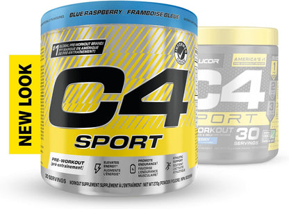 Cellucor C4 Sport Pre Workout Powder - Preworkout Energy with Creatine, Beta-Alanine, and 135mg Caffeine - NSF Certified for Sport - Blue Raspberry, 30 Servings