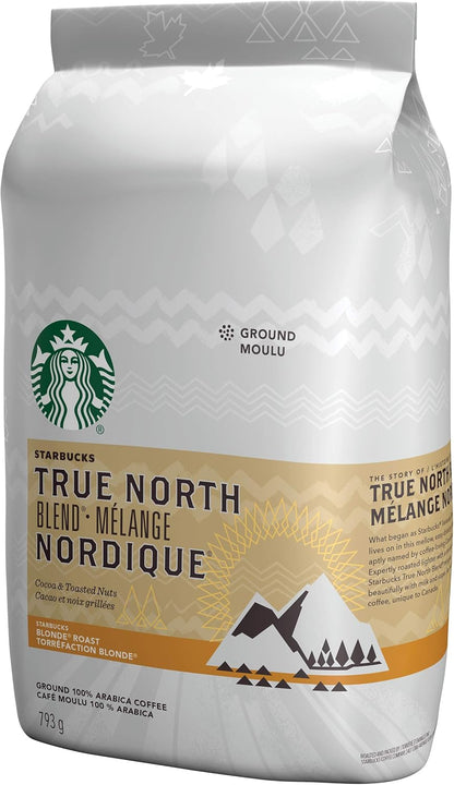 星巴克 True North 混合咖啡粉（金黃色烘焙，793 克）和法式烘焙咖啡粉（793 克）