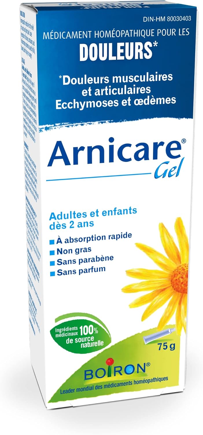 Boiron Arnicare 片剂，60 片，顺势疗法药物，用于缓解肌肉和关节疼痛肿胀和 Arnicare 凝胶 75g，用于缓解肌肉疼痛和关节疼痛