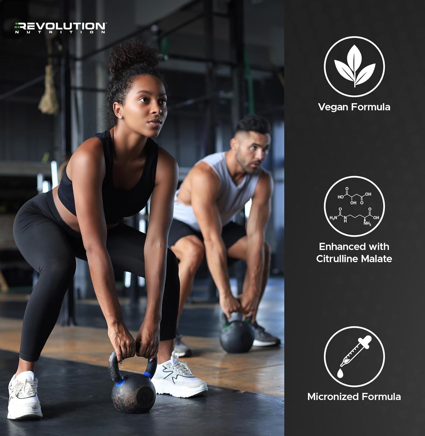 Revolution Nutrition, BCAA Splash，BCAA 粉，純素配方，零卡路里，無乳糖，肌肉恢復，運動後，7100 毫克支鏈氨基酸，1000 毫克瓜氨酸蘋果酸鹽，280 克，46 份（糖果桃子…