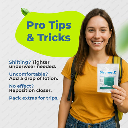 Odor Eliminator for Strong Odor, No Toxic Spray. Men & Women’s Charcoal Odor Absorber, Flatulence Underwear Help. Gas Relief for Adults. Flatulence Pads Silence & Stop Odor Up to 100%. DiscreetZ P-30