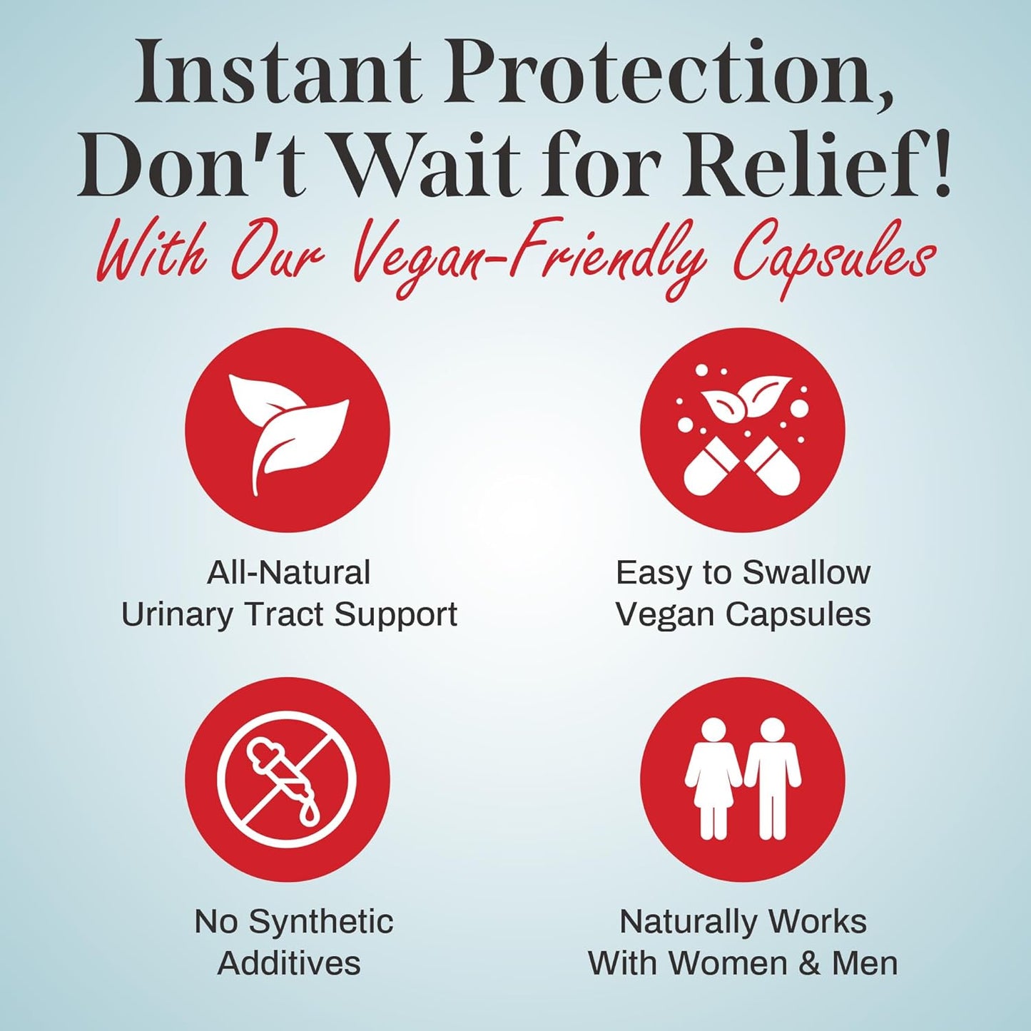 Uriexo Vegicaps - For Urinary Tract Infection (UTI), Antibiotic-Free, D-Mannose & Proanthocyanidins (PACs), Vegan, Gluten Free, GMO Free, Kosher & Halal, 120 count