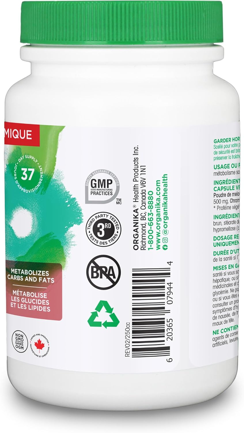 Organika Blood Sugar Control Bonus Size- Chromium and Bitter Melon, 150 vcaps & Milk Thistle 250 Mg Bonus Size 220 count- Liver Protectant From Silymarin Seed- 220vcaps