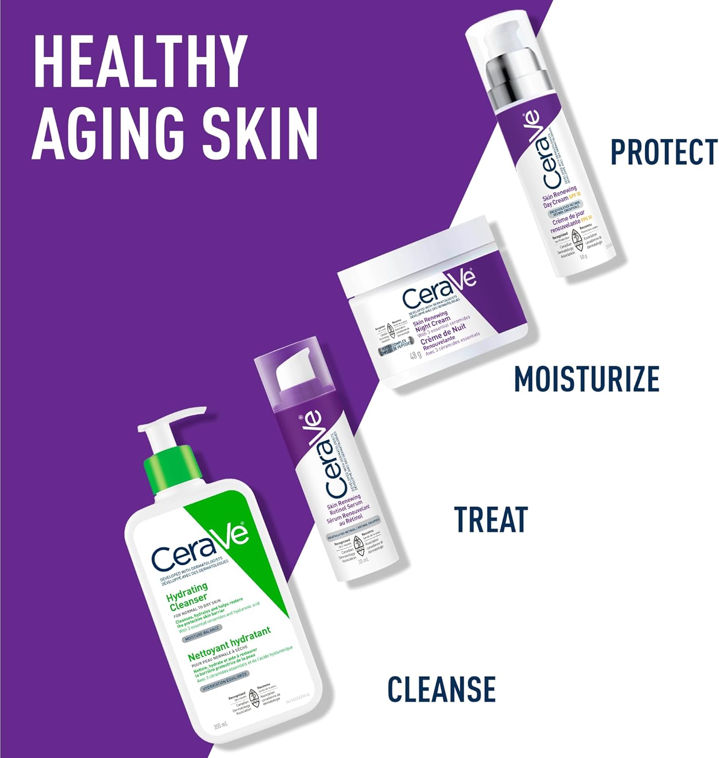 CeraVe Skin Renewing Day Cream SPF 30 - Anti-aging Daily Moisturizing Cream with Encapsulated Retinol, Ceramides & Hyaluronic Acid, Fragrance Free