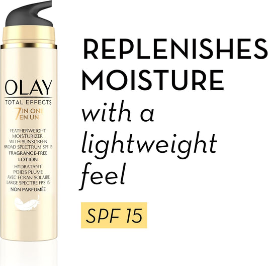 Olay Total Effects Fragrance Free Featherweight Face Moisturizer With SPF 15, 50 mL