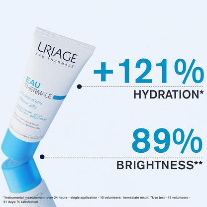 Uriage Eau Thermal Water Jelly Cream - Hydratation & Brightness Lightweight Gel Cream With Hyaluronic Acid - Normal To Combination Skin - 40ml