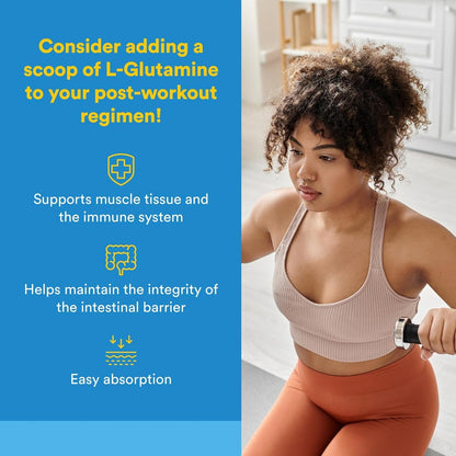 Natural Factors - 微粉化 L-谷氨酰胺粉末游离形式氨基酸 - 300G 克粉末 - 每份 5 克。