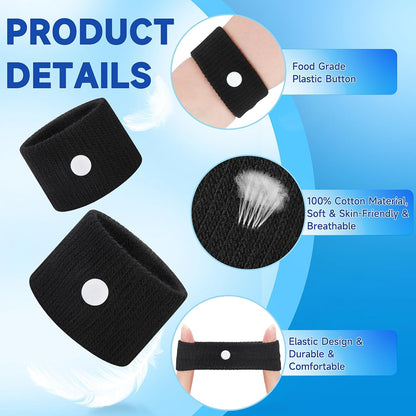 LYJEE 5 Pairs Motion Sickness Nausea Relief Wristbands for Sea Car Flying Pregnant Travel Sickness Bracelet (5pairs)