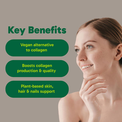 Organika Plant Based Collagen Booster- Helps Support the Production and Protection of Collagen- 150g