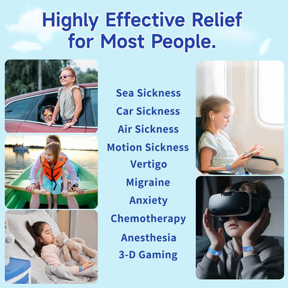 LYJEE Sea Sickness Wristbands for Kids Motion Sickness bands For Kids Cruise Ship Vacation Anti Nausea Wristbands All-Natural Non Drowsy Relief Acupressure Treatment