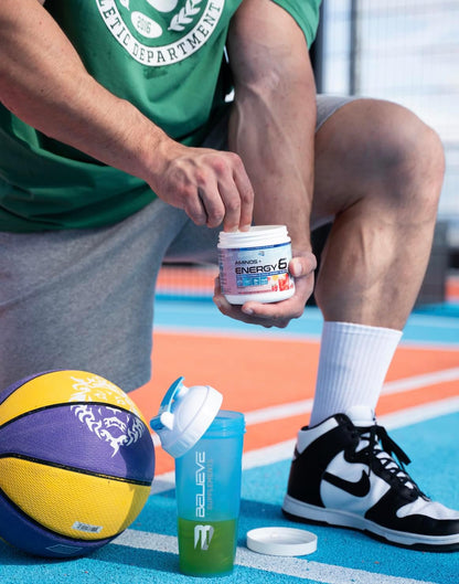 Amino+Energy6-6 小时能量补充剂，含氨基酸、维生素、矿物质和兴奋剂 - 提升注意力和能量 - （草莓柠檬水）