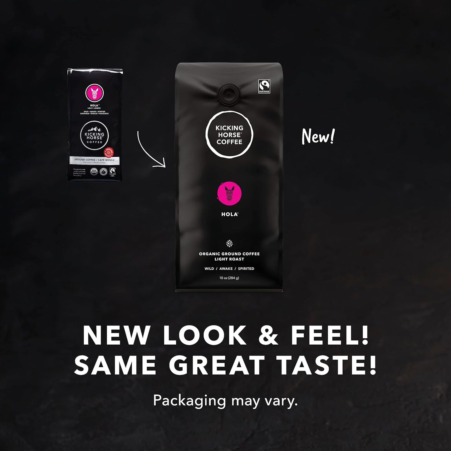 Kicking Horse Coffee，Three Sisters，中度烘焙，研磨，284 克 - 有机认证、公平贸易、犹太洁食 Coffee & Hola，轻度烘焙，研磨，284 克 - 有机认证、公平贸易、犹太洁食 Coffee